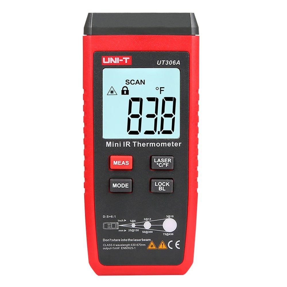 Пирометр UNI-T UT306A, -35…+300°C, цифровой