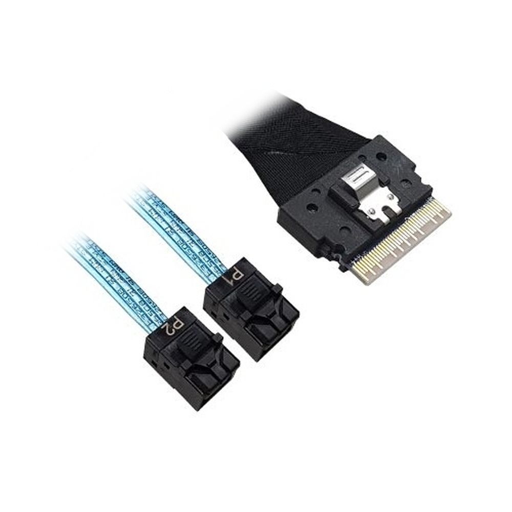 Кабель ACD 6710073, Slimline SAS x8 (SFF8654) – 2× SAS HD x4 (SFF8643), 1 м