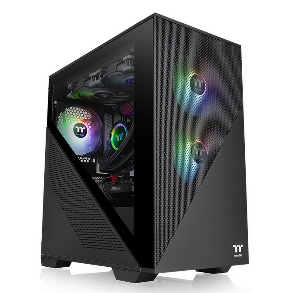 Корпус Thermaltake Divider 170 TG ARGB Black CA-1S4-00S1WN-00, Mini-Tower, mATX, 2×120мм вентилятора