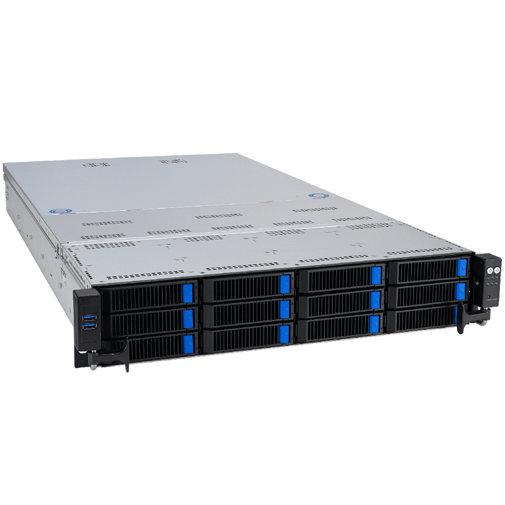 Серверная платформа ASUS RS720-E11-RS12U 2U, 2×LGA4677, 12×NVMe, 2×10GbE, 2600 Вт