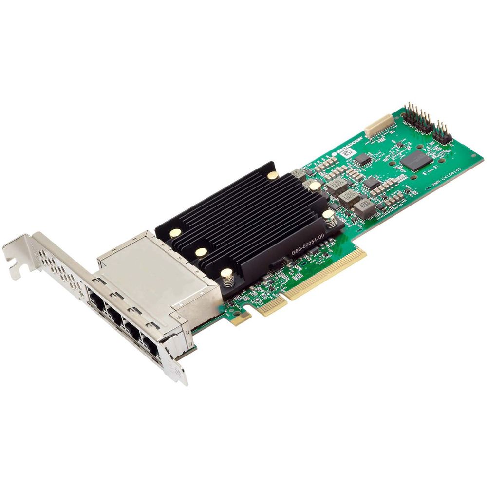 Сетевой адаптер Lenovo 4XC7A95697, Broadcom 57412, 4×10GbE RJ-45, PCIe 3.0 x8