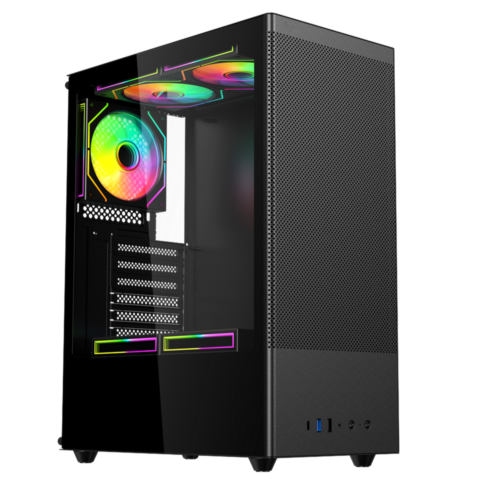 Корпус ACD Citadel 108B, Middle Tower, ATX, Type-C, Mesh, TG