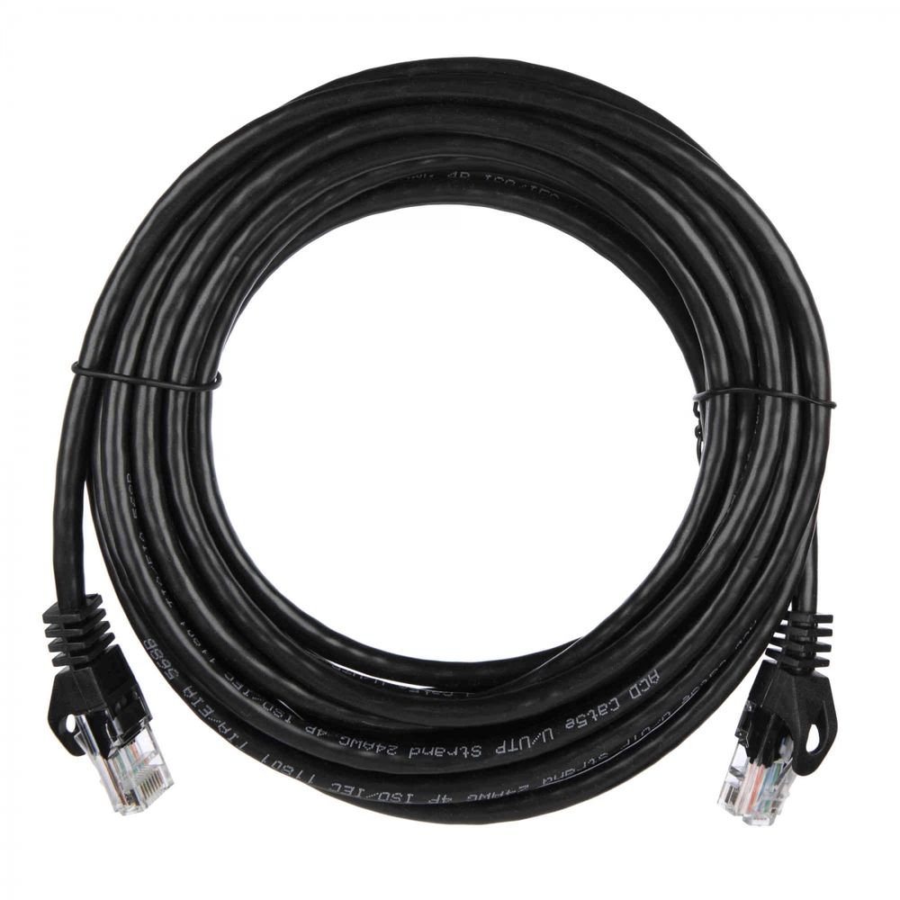 Патч-корд ACD ACD-LPU5C-50B, Cat5e UTP, 24AWG, 4 пары, RJ45–RJ45, 5 м, чёрный