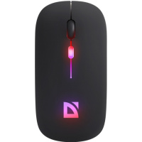 Мышь Defender Touch MM-997, беспроводная, 1600 dpi, 2.4 ГГц + Bluetooth, чёрная