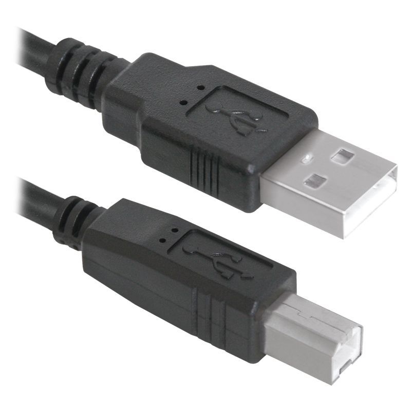 Кабель Defender 83763, USB 2.0 AM-BM, 1.8м, черный