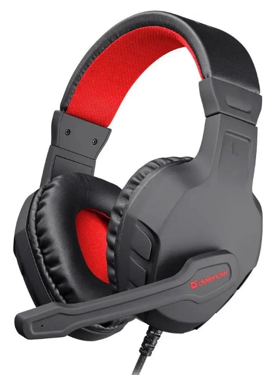 Гарнитура Defender Cujo, проводная, 2×Jack 3.5 мм, 50 мм, 32 Ом, кабель 2 м