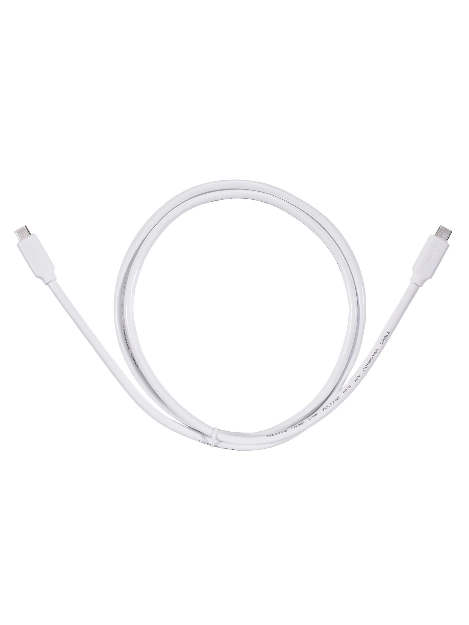 Кабель Telecom TUS719W-1.2M, Type-C — Type-C, 10Gbps, 60W, 1.2м