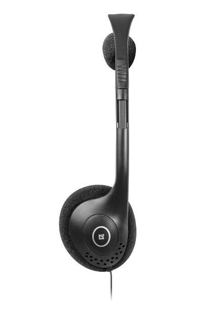 Гарнитура Defender Aura 102, накладная, 2×Mini-jack 3.5 мм, кабель 1.8 м, чёрная