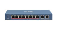 Коммутатор iFLOW F-SW-EU410HPOE-V, 8×100 Мбит/с PoE + 2×1 Гбит/с, неуправляемый