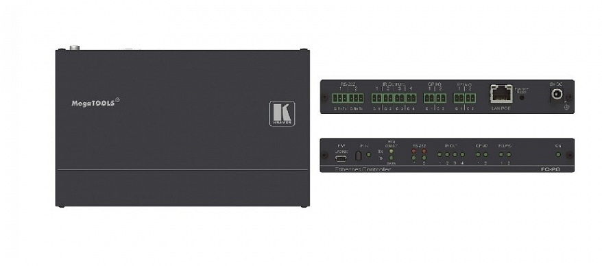 Преобразователь Kramer 30-80392090, RS-232/485+ИК+Реле→Ethernet