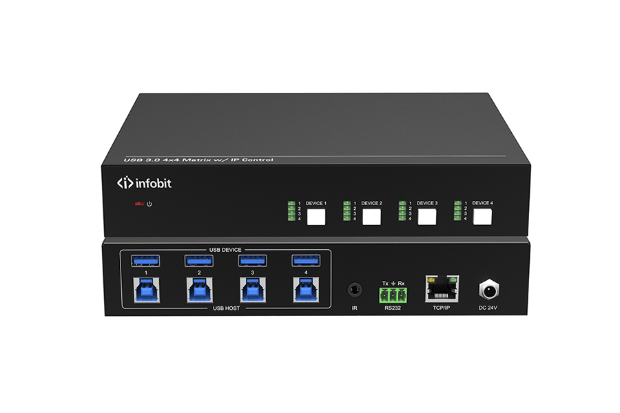 Матричный коммутатор USB Infobit iMatrix UB44, USB 3.0, IP, RS232