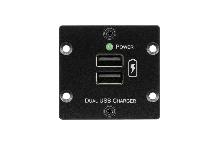 Блок питания USB Kramer W-2UC/EU(B), модуль-вставка, 2×USB, до 4 А, чёрный