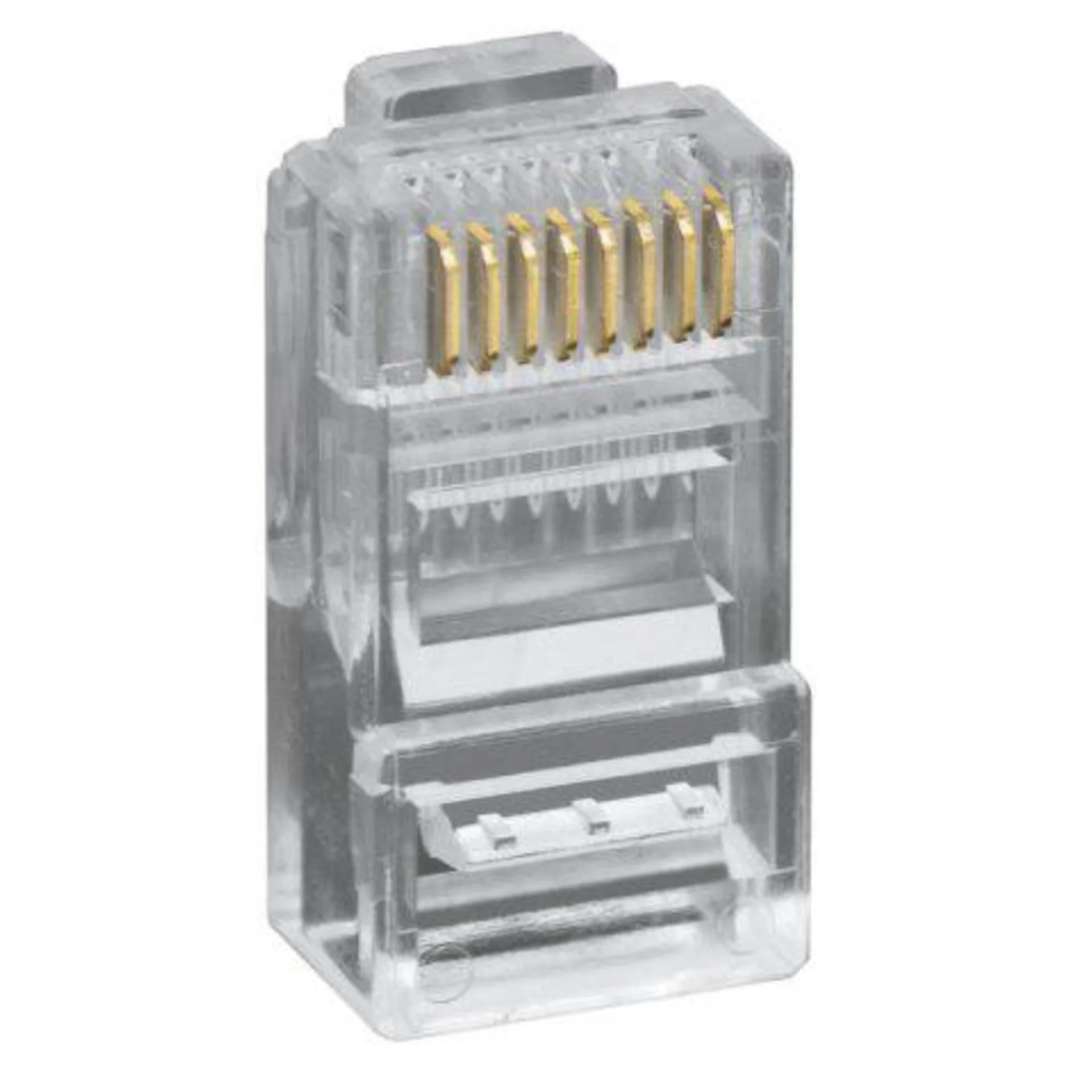 Коннектор SNR-RJ-45, RJ-45, UTP Cat.5e, под одножильный кабель, 100 шт
