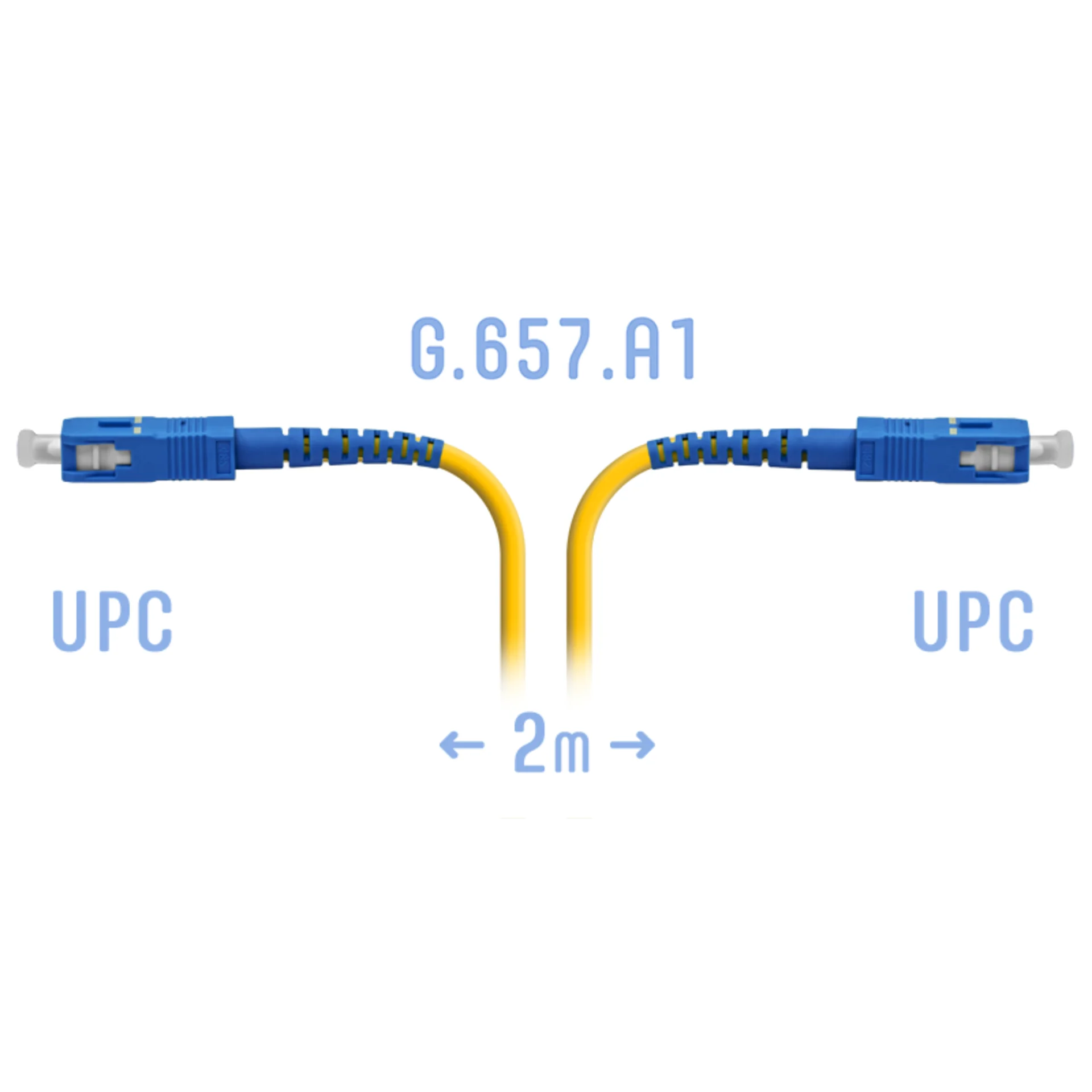 Патч-корд оптический B-OptiX BO-PC-SC/UPC-A-2m, SC/UPC–SC/UPC, SM G.657.A1, 2 м