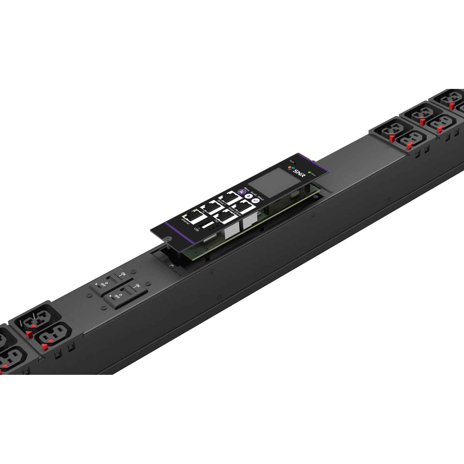 БРП SNR-PDU-C-21AL21ABL-32L3, 21×C13/C19, 32A, 3-фазный, управляемый