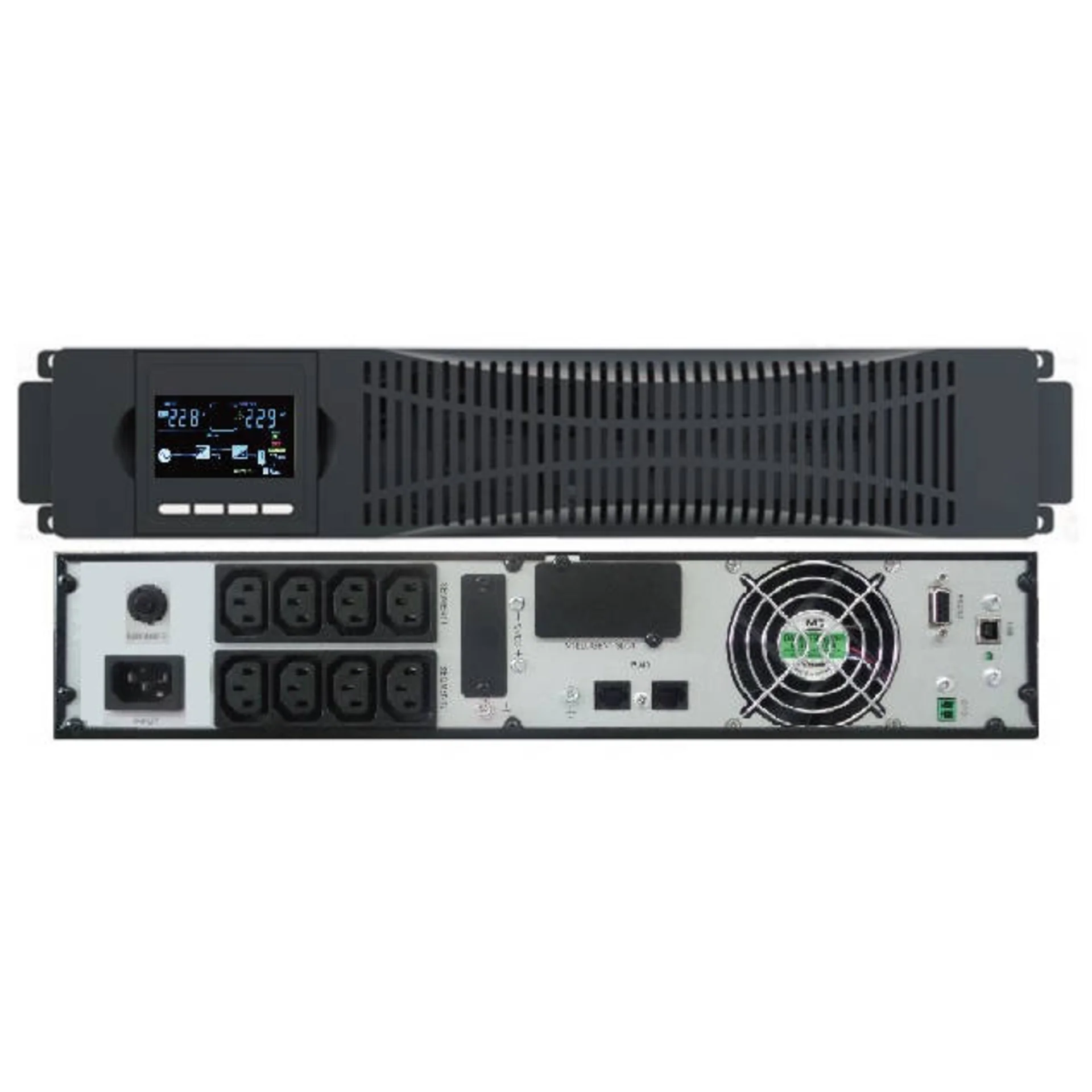 ИБП онлайн SNR SNR-UPS-ONRT-1000-S24, 1000 ВА/1000 Вт, 1U, rack