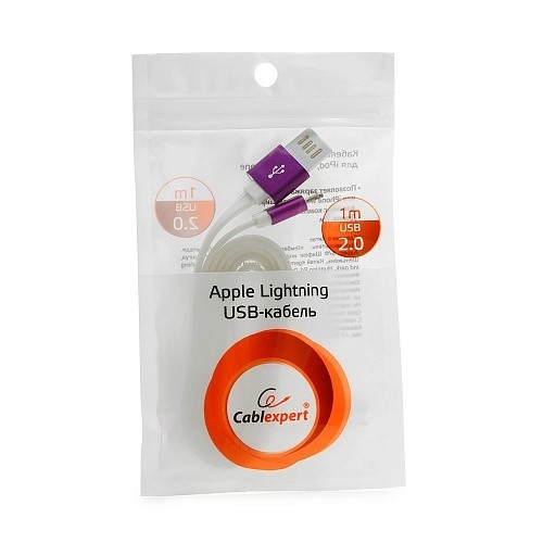 Кабель Gembird Cablexpert CC-ApUSBp1m, USB-A — Lightning, USB 2.0, 1 м