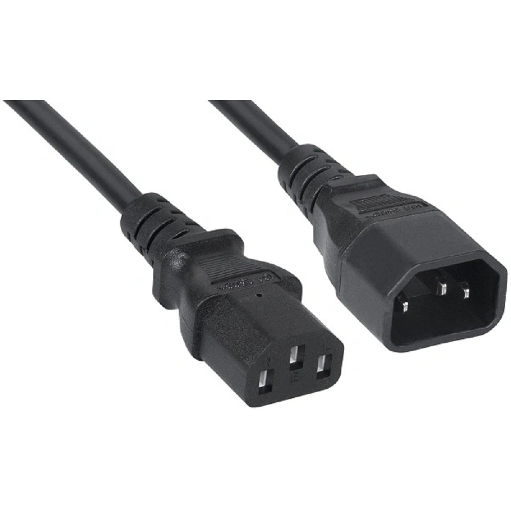 Кабель питания Cabeus PC-189-VDE-1.2M, IEC 320 C13 — C14, 3×0,75 мм², 1,2 м
