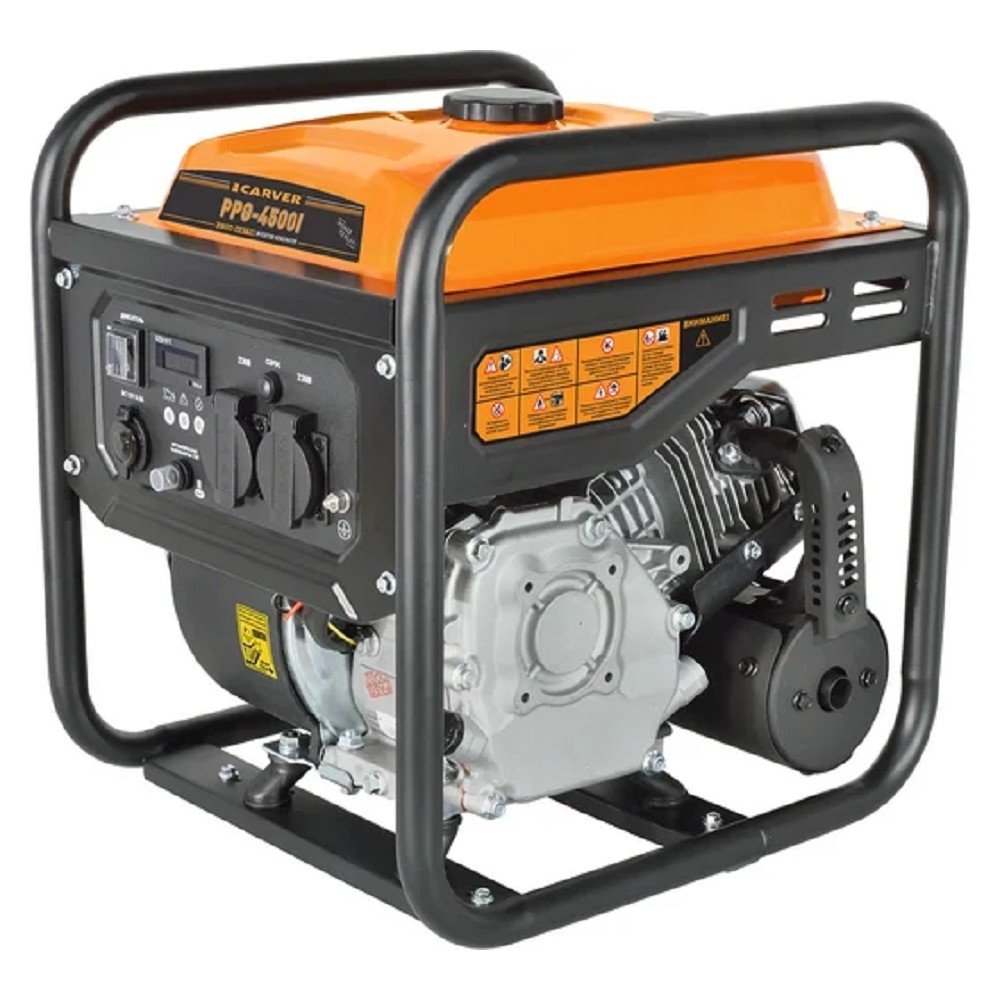 Генератор Carver PPG-4500I, бензиновый, 3,5/3,8 кВт, 220/12 В, 2 розетки