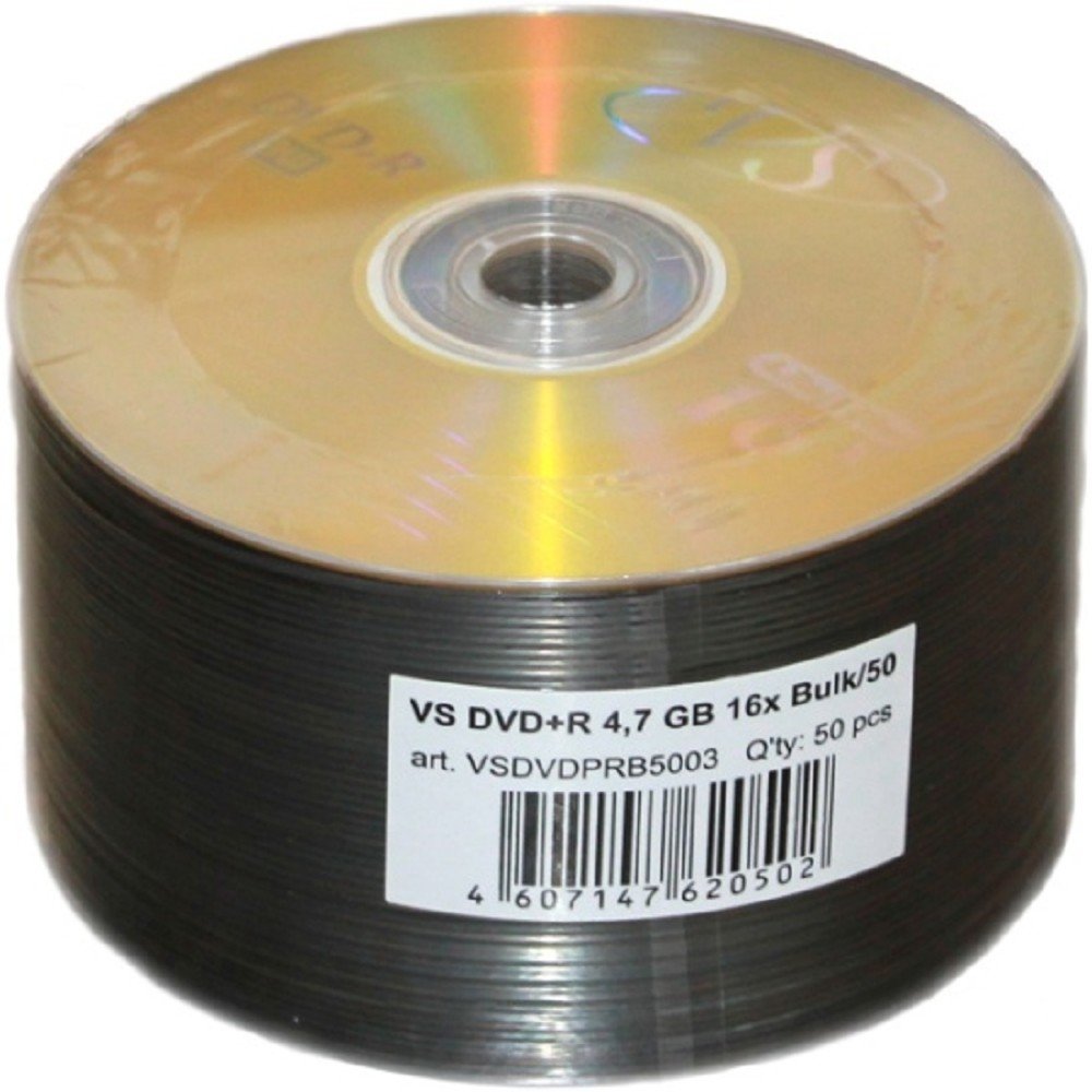 Диск VS VSDVDPRB5003, DVD+R, 4.7ГБ, 16x, Bulk, 50шт.