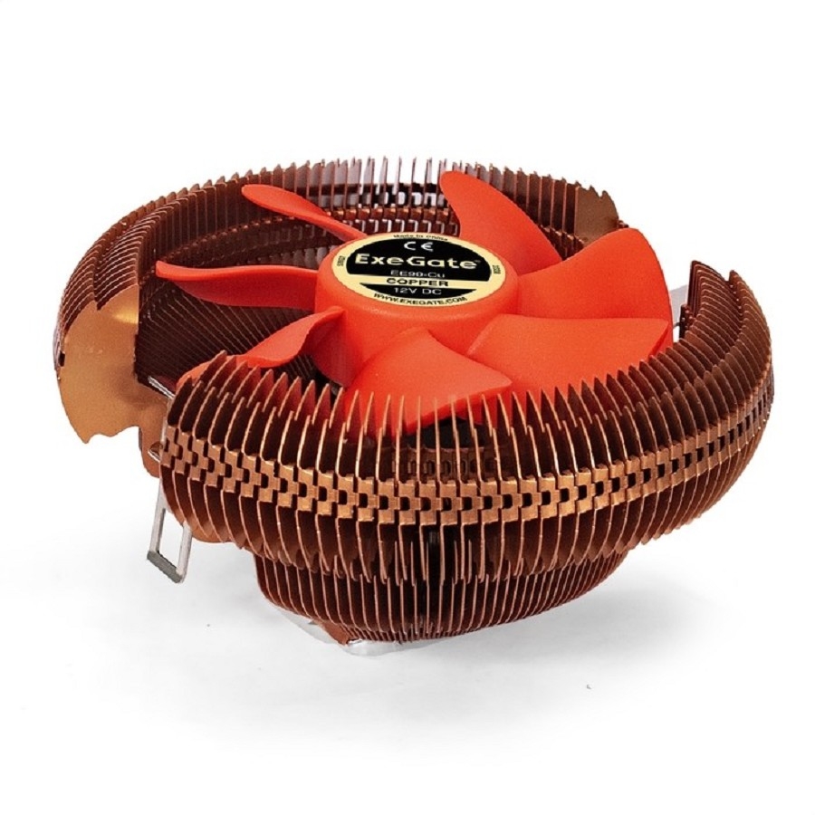 Кулер EXEGATE EE90-Cu EX286151RUS, 90 мм, 2200 об/мин, TDP 80 Вт, 3-pin