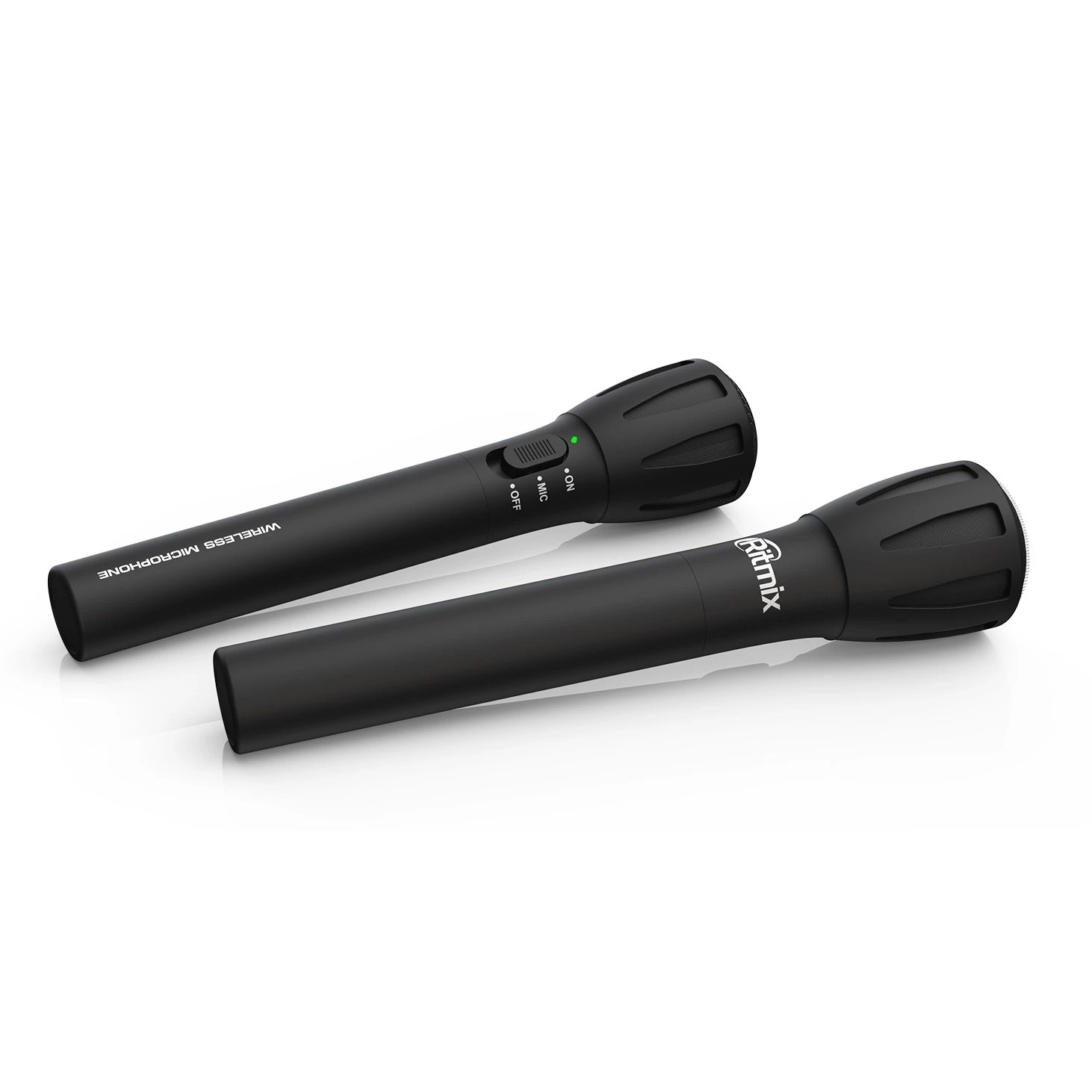 RITMIX RWM-302 black {Част. хар-ка: 50 Гц-15 кГц, сопрот.: 600 Ом, чувств.: -72 дБ,пит. микрофона: 1,5 В, пит. приемника: 1,5 В}