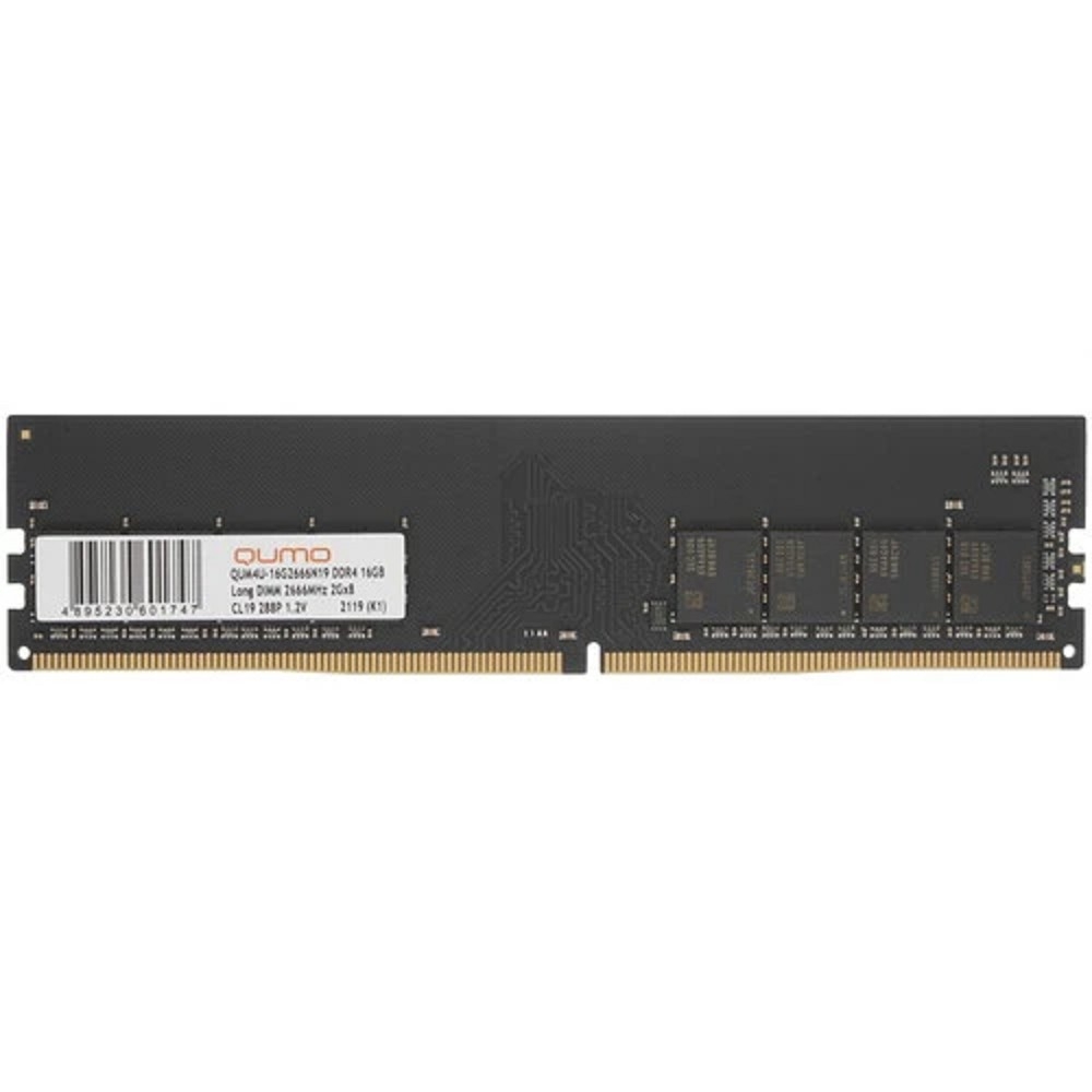 Оперативная память QUMO QUM4U-16G2666N19, 16GB, DDR4 DIMM, 2666MHz