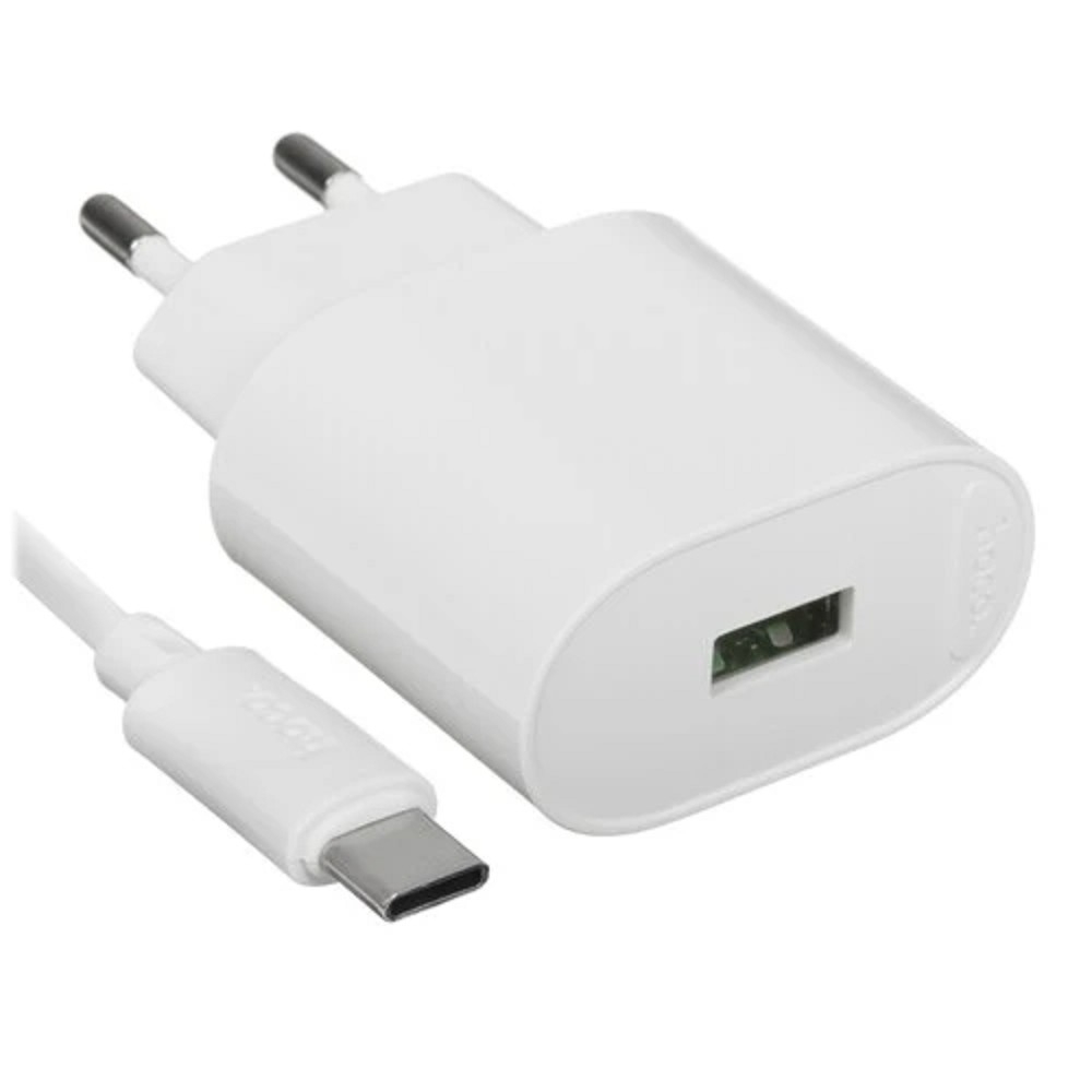 Сетевое зарядное устройство HOCO C109A, 1×USB-A, 18 Вт, QC 3.0, кабель Type-C 1 м
