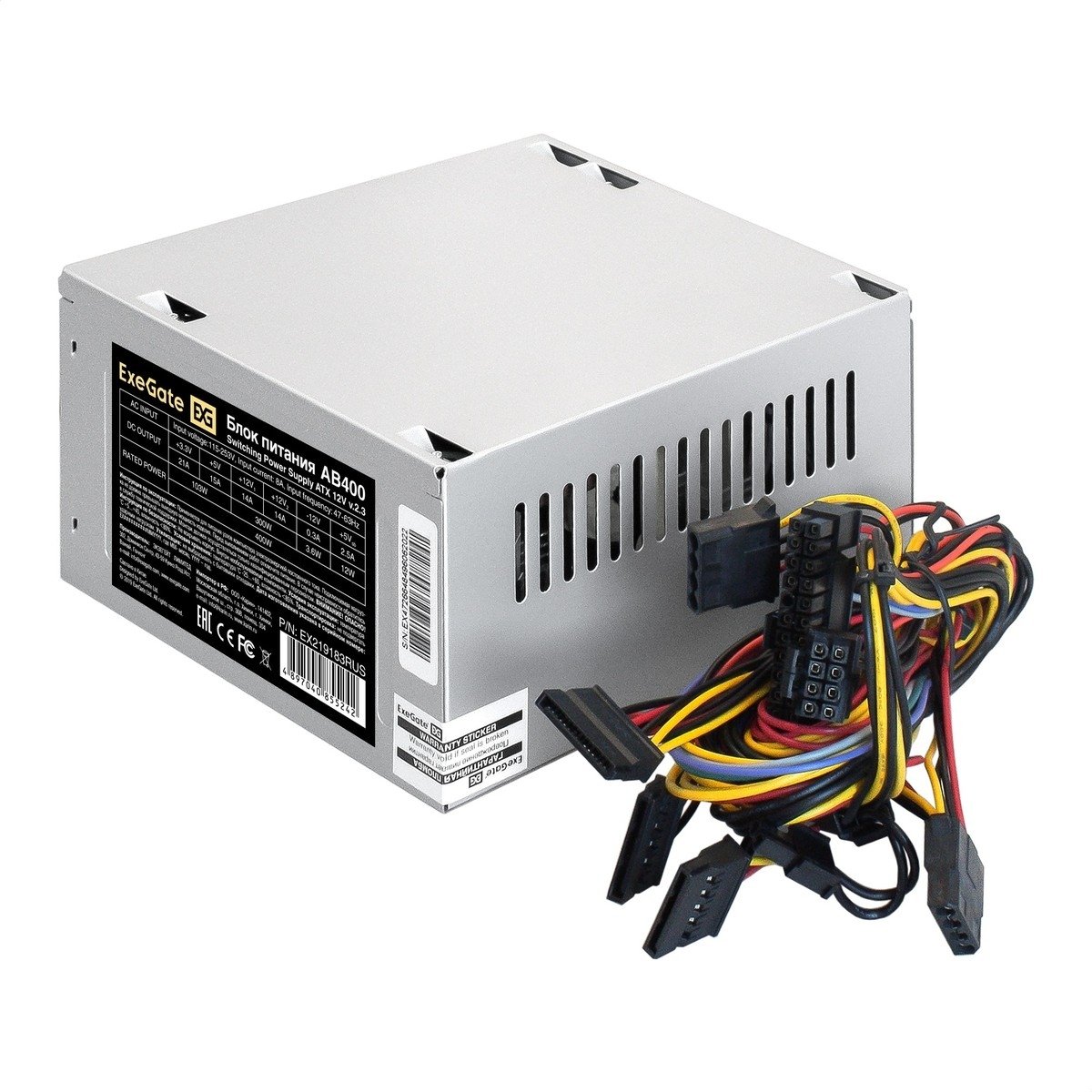 Блок питания ExeGate EX219183RUS, ATX, 400W