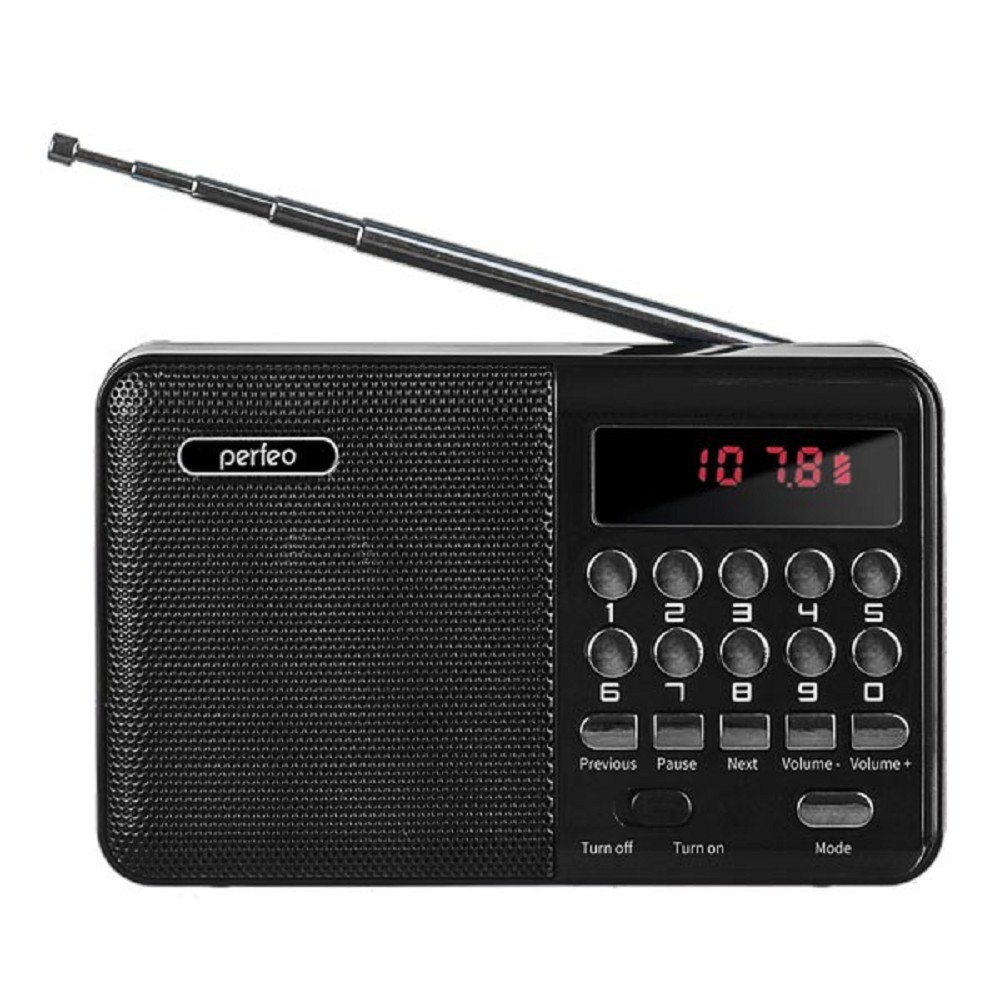 Радиоприемник Perfeo PALM PF_A4870, FM, MP3, USB, microSD