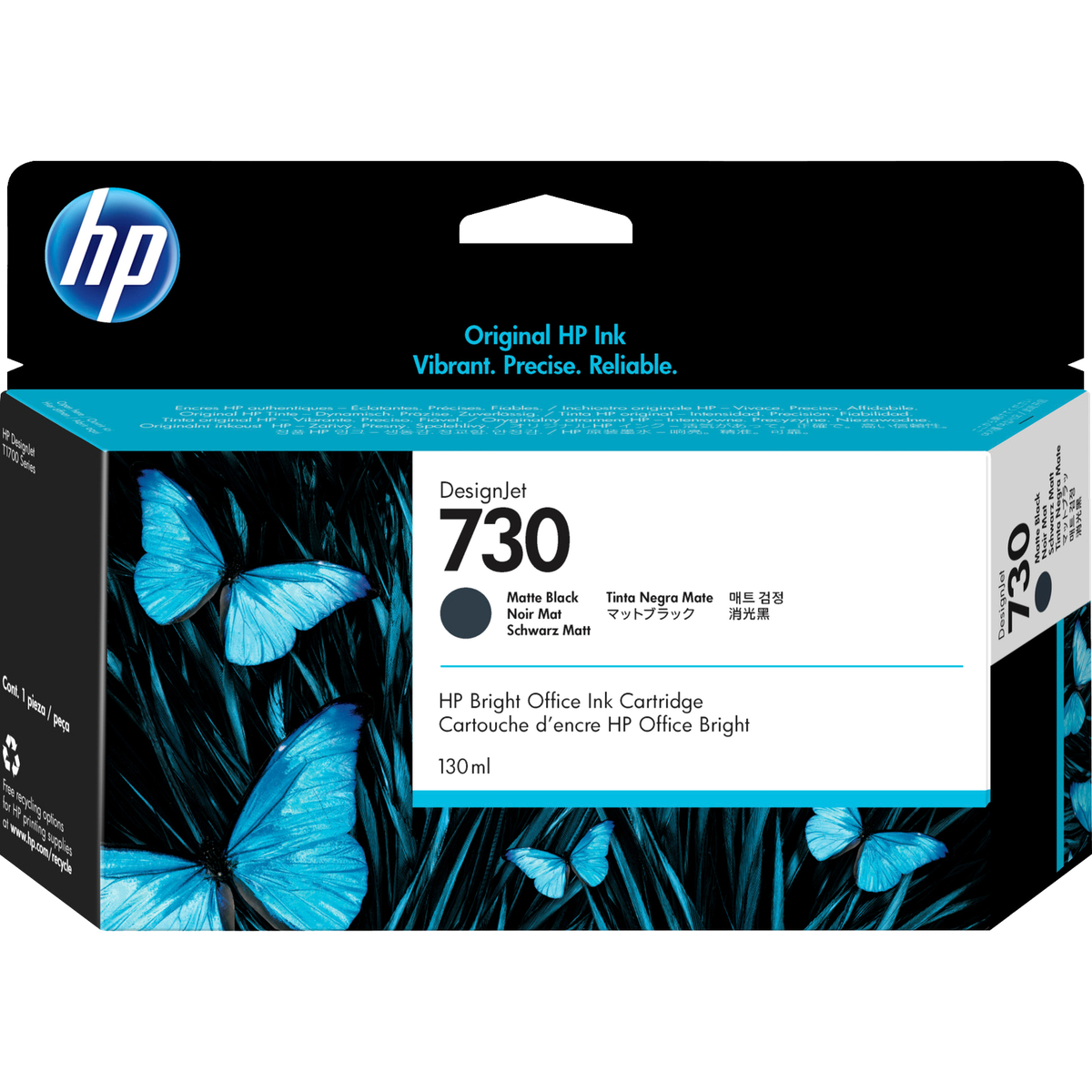 Картридж HP P2V65A, Matte Black, 130 мл, для DesignJet