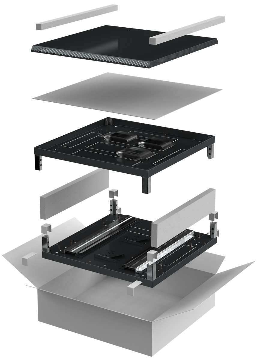 Комплект основание и крыша ITK LINEA N LN05-YYX81-Y, 800×1000мм, 18-27U, черный