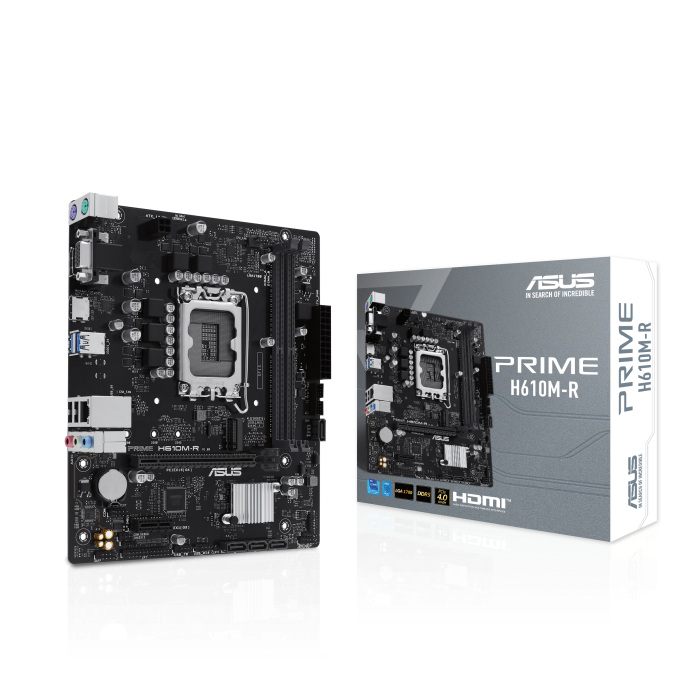 Материнская плата ASUS 90MB1GL0-M0ECY0, PRIME H610M-R-SI, LGA1700, DDR5, mATX