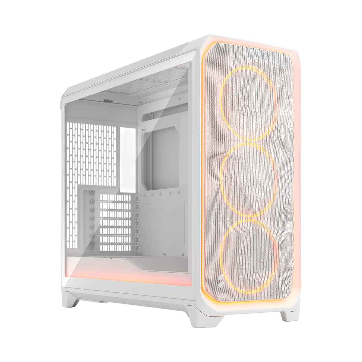Корпус ПК Fractal Design FD-C-MES3X-05, Full-Tower, 3×140мм ARGB, E-ATX, белый