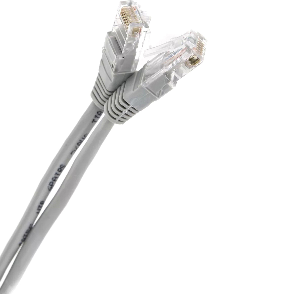 Патч-корд Telecom NA102--50M, UTP Cat.5e, 2xRJ45, 50 м, серый