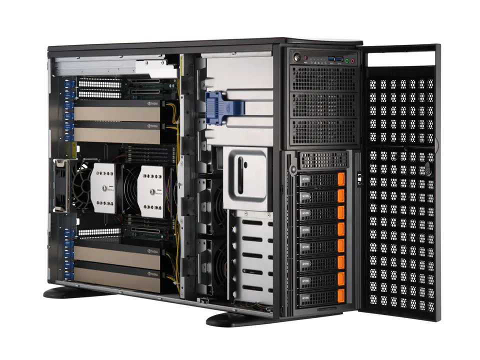 Серверная платформа SuperMicro SYS-741GE-TNRT, 2×LGA4677, 16×DDR5, 4U Tower