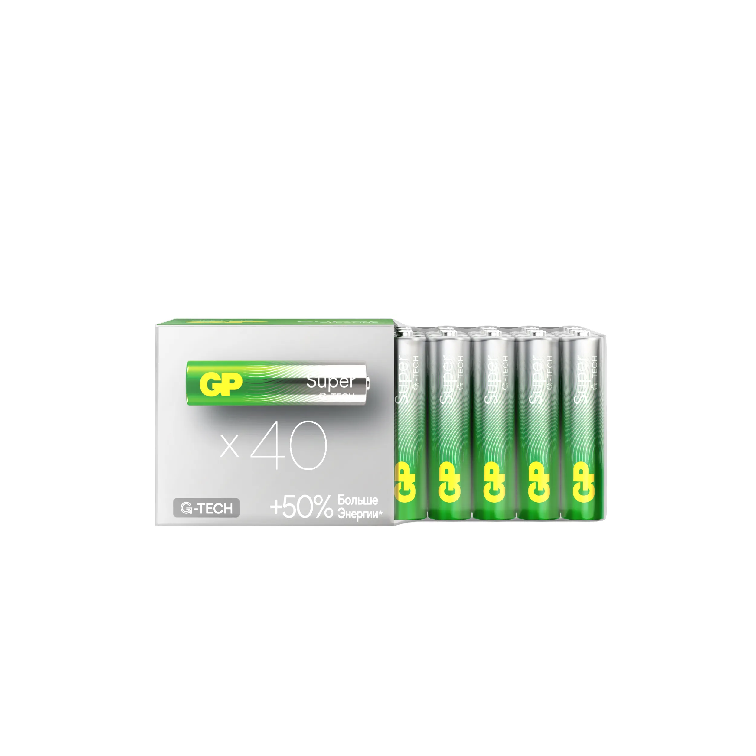 Батарейки GP Super Alkaline G-Tech 24А, AAA, алкалиновые, 40 шт.