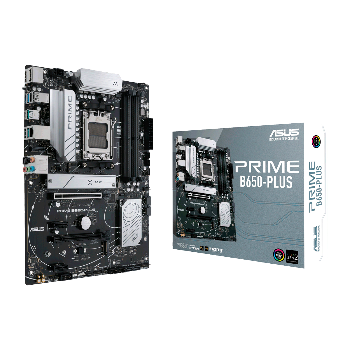 Материнская плата ASUS PRIME B650-PLUS, Socket AM5, ATX, DDR5, 2×M.2
