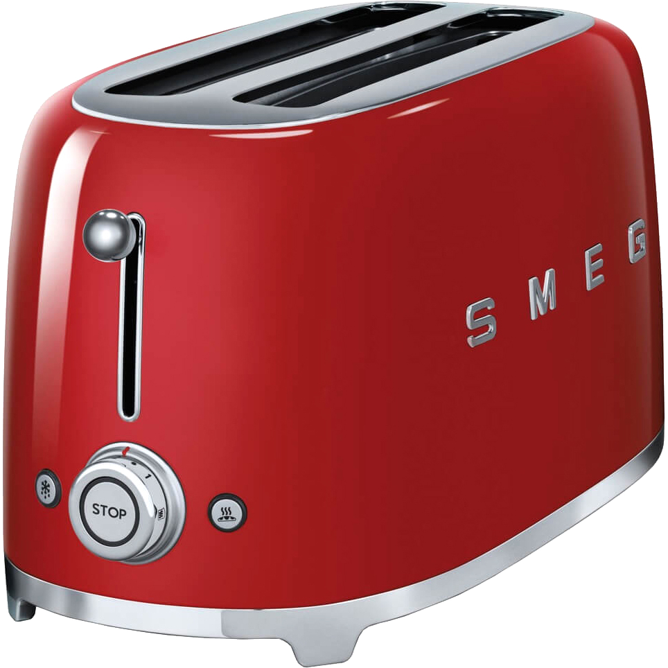 Тостер SMEG TSF02RDEU, 4 ломтика, красный
