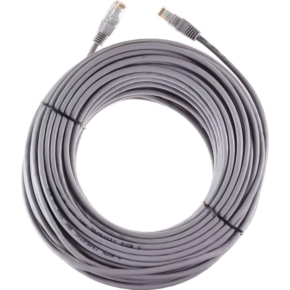 Патч-корд Telecom NA102--30M, UTP кат.5e, 30 м, 2×RJ45, серый