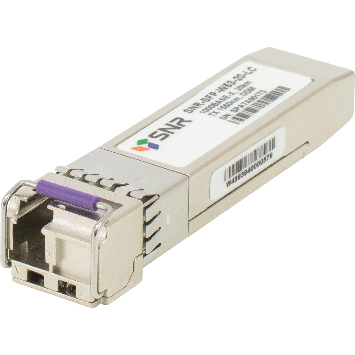 Модуль SFP SNR SNR-SFP-W53-20-LC, 1000Base-BX, LC, 1550/1310нм, 20км, DDM