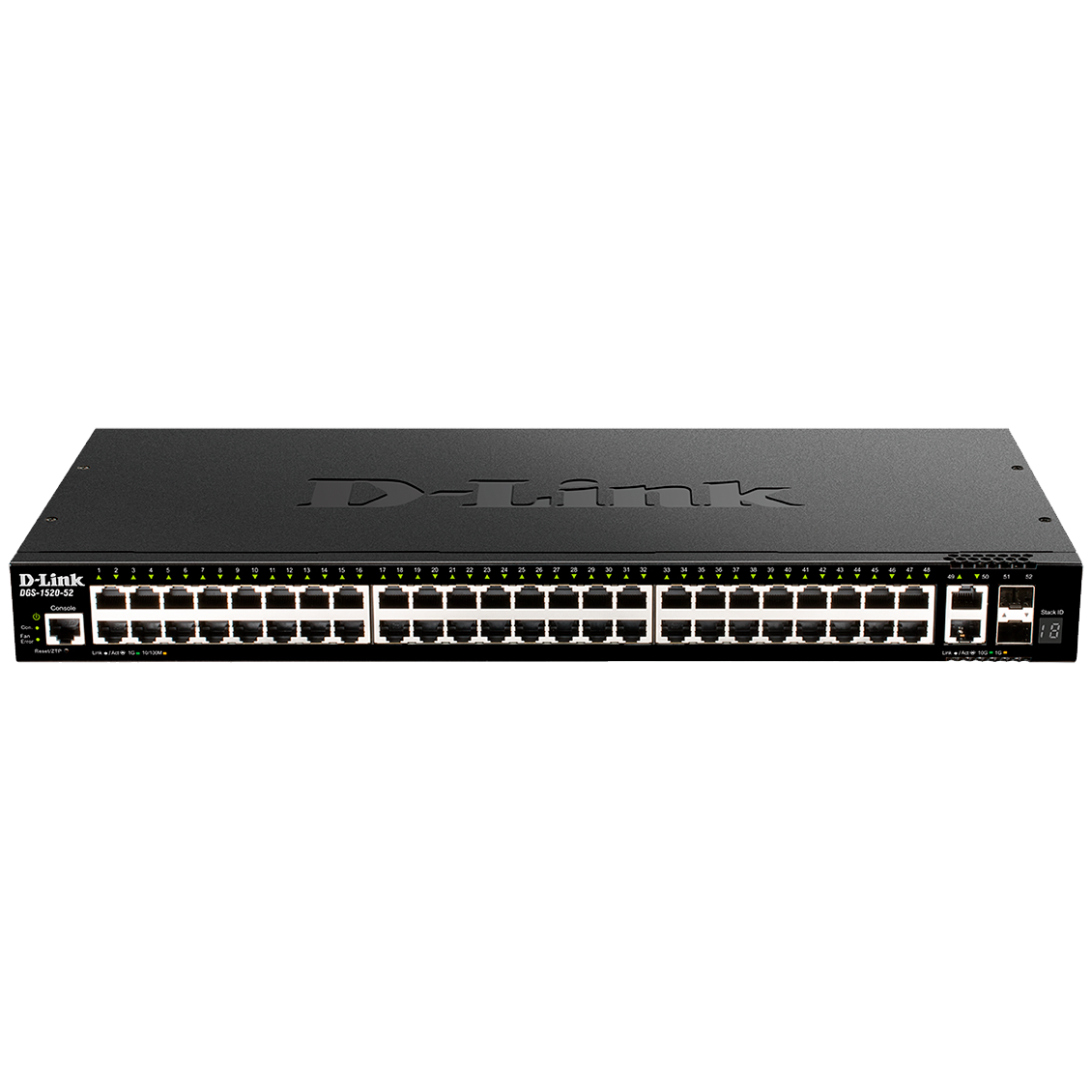 Коммутатор D-Link DGS-1520-52/A1A, L3 управляемый, 48×1GbE, 2×10GBase-T, 2×SFP+