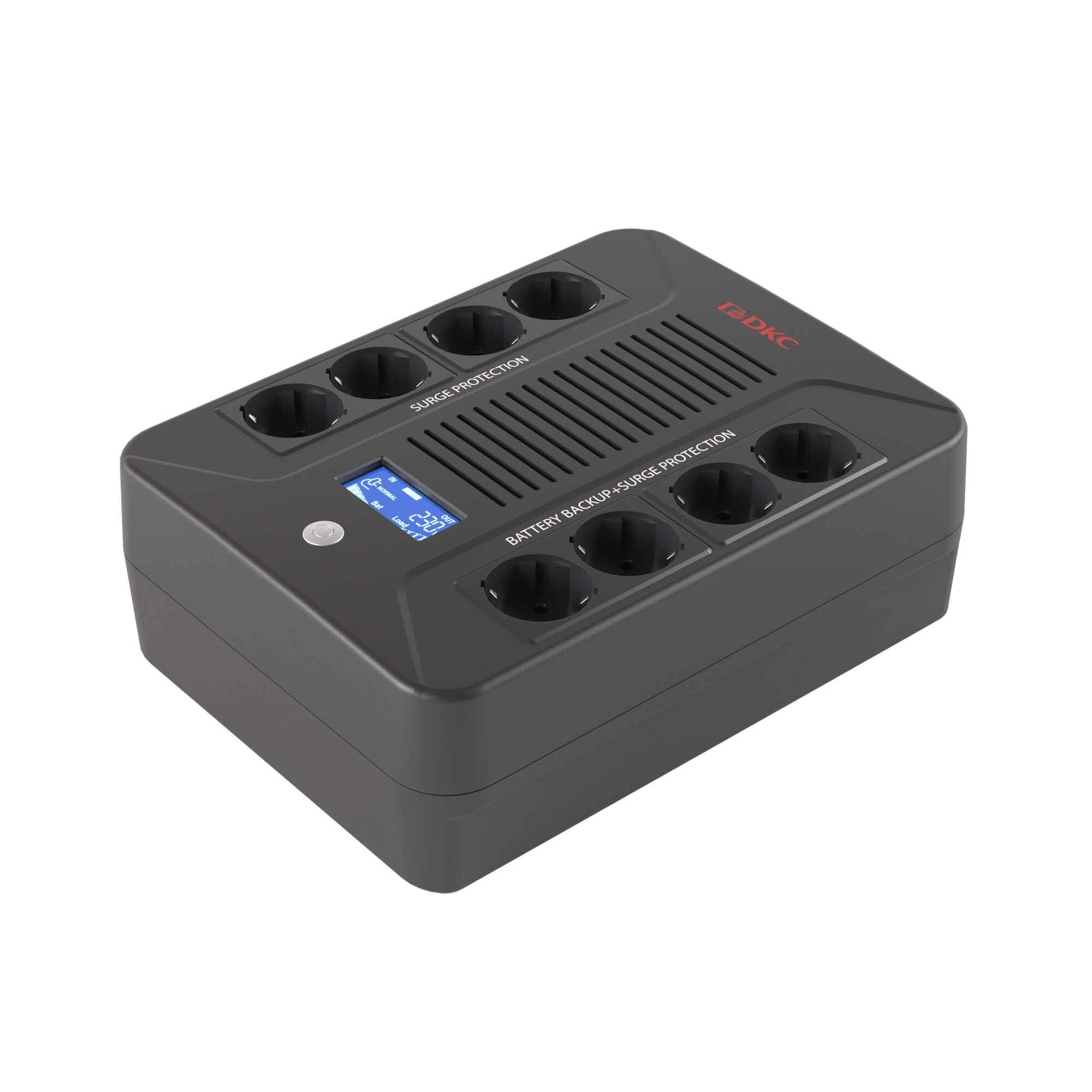 ИБП DKC INFOPDU800LCD, 800ВА/480Вт, 8×Schuko, LCD, Line-Interactive