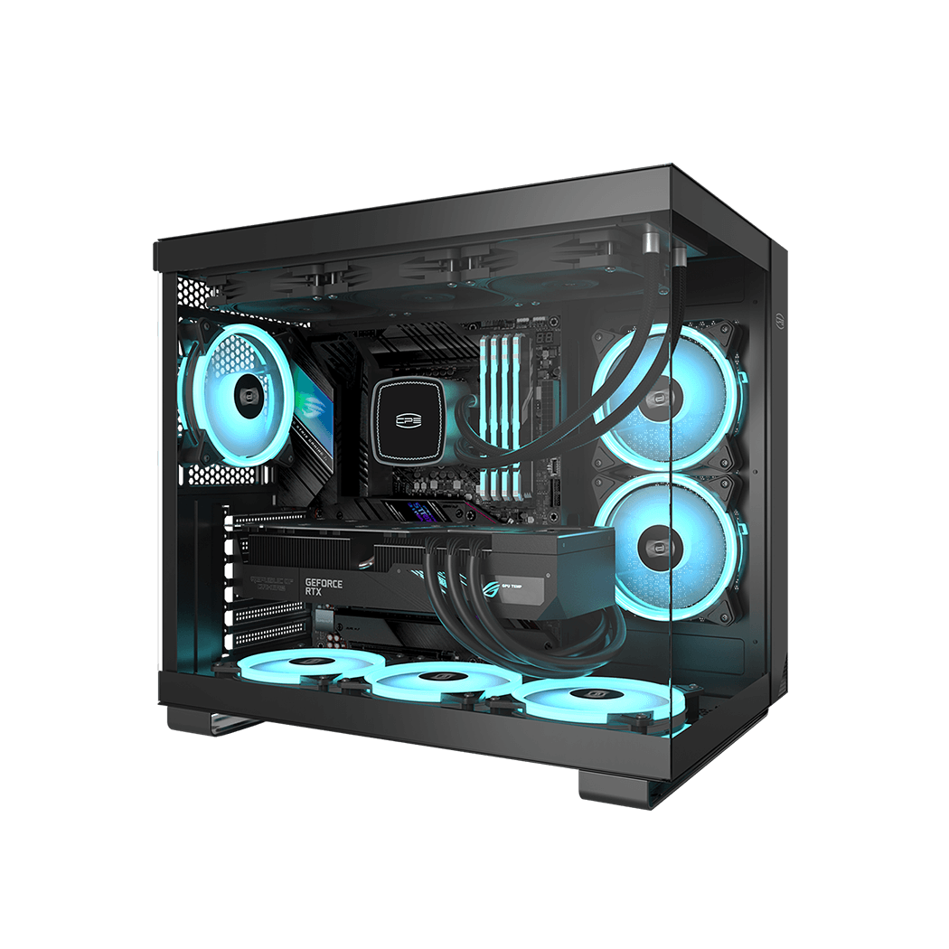Корпус PCCooler C3T500 ARGB BK, Midi Tower, ATX/mATX/Mini-ITX, 6x120 мм ARGB