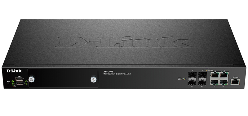 Контроллер D-Link DWC-2000/A2A, 4 комбо-порта 1000Base-T/SFP, до 256 точек