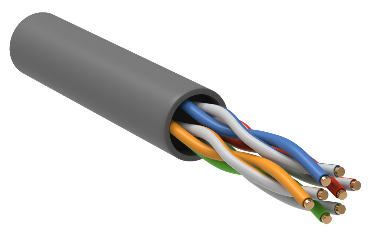 Кабель ITK BC1-C5E04-111-100-G, U/UTP кат.5E, CCA, 100м