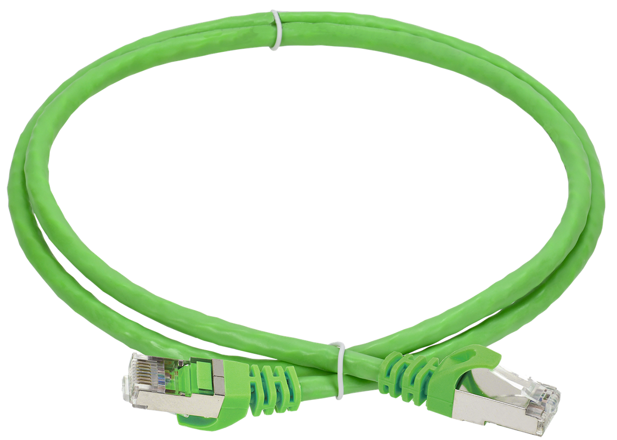 Патч-корд ITK PC02-C6ASL-5M, кат.6A, S/FTP, 5м, зеленый