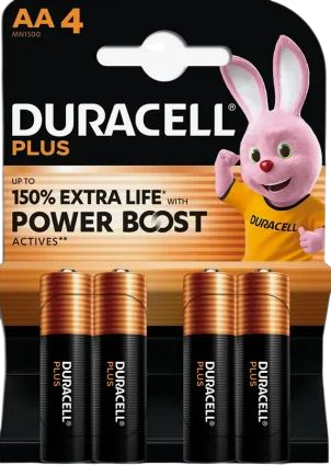 Батарейки Duracell Optimum LR6 AA, алкалиновые, 1.5 В, 4 шт.