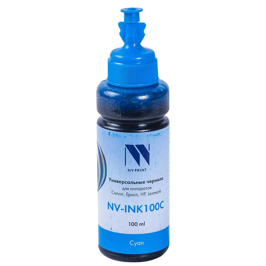 Чернила NV Print NV-INK100UC, голубые (Cyan), водорастворимые, 100 мл, для струйной печати