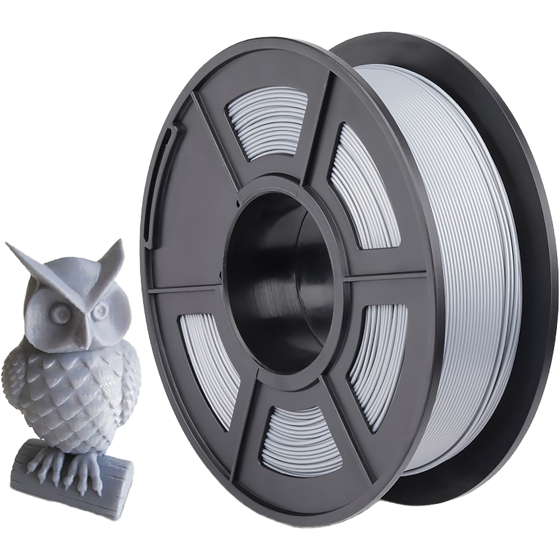 Филамент NV Print NV-3D-PLA-SILVER, PLA, 1,75 мм, 1 кг, серебристый